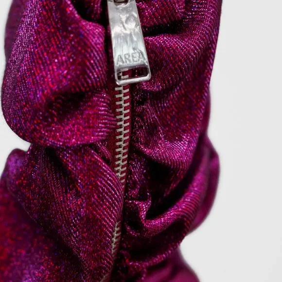 Area Fuchsia Ruched Mini Dress - Picture 8 of 11